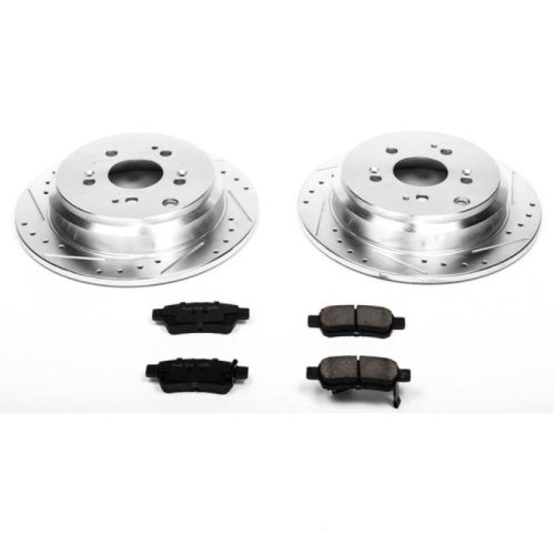 2005-2007 Honda Odyssey Rear Z23 Evolution Sport Brake Kit with Drilled & Slotted Rotors - Premium Heavy-Duty Replacement