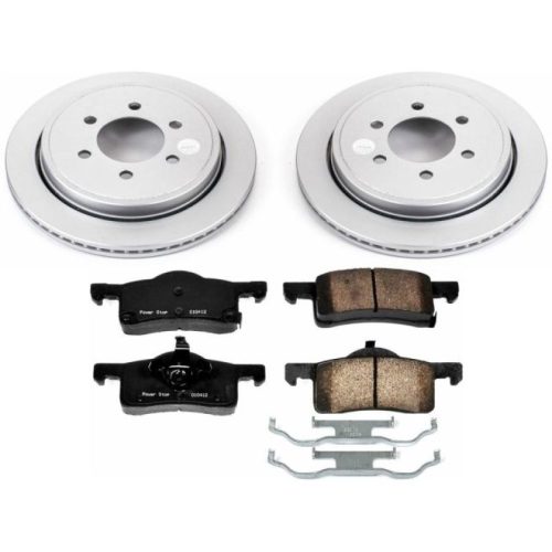 2005-2006 Ford Expedition Rear Brake Rotor and Ceramic Pad Assembly - Heavy-Duty Fleet Replacement with Geomet Coated Rotors and Low-Dust Ceramic Pads