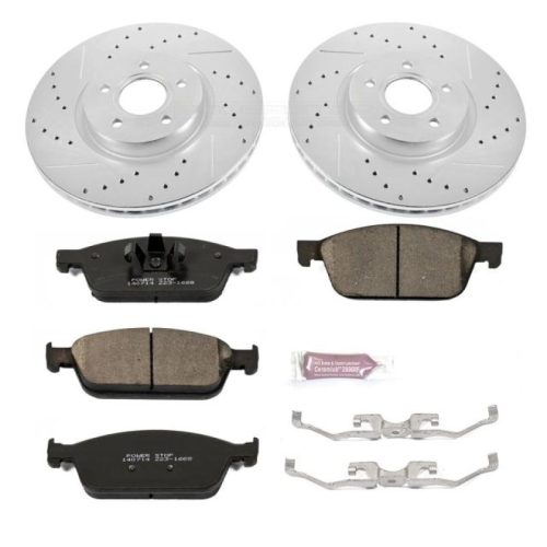 2013-2014 Ford Focus Front Z23 Evolution Sport Brake Rotor and Pad Assembly - Heavy-Duty Performance Upgrade