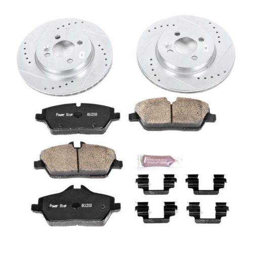 2011-2013 Mini Cooper Front Brake Rotor and Carbon-Fiber Ceramic Brake Pad Assembly - Heavy Duty Performance Upgrade