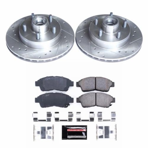 1995-1997 Ford Ranger Front Z23 Evolution Sport Brake Kit - Premium Heavy-Duty Drilled & Slotted Rotor and Carbon-Fiber Ceramic Brake Pads Upgrade