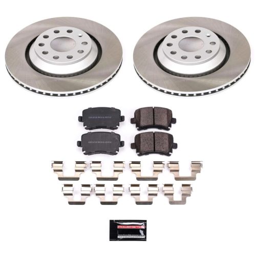 2007-2015 Volkswagen Passat & CC Rear Semi-Coated Rotor Brake Assembly - Premium Replacement
