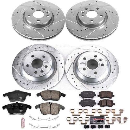 2012-2015 Land Rover Range Rover Evoque Front & Rear Heavy-Duty Brake Performance Upgrade - PowerStop K6276