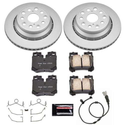 2007-2009 Lexus LS460 Rear PowerStop Z17 Evolution Geomet Coated Brake Rotor Kit - Heavy-Duty Fleet Replacement