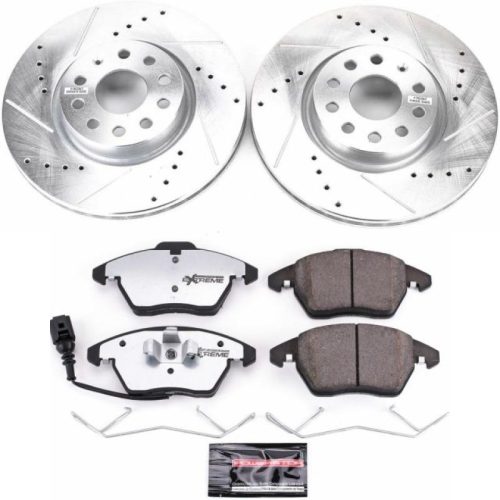 2010-2014 Volkswagen CC, 2006-2013 Audi A3 Quattro, 2007-2014 Volkswagen Jetta Front Z26 Street Warrior Brake Upgrade Kit - Premium Performance Replacement