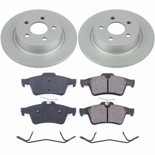 2018-2021 Ford Transit Connect Rear Brake Rotor and Ceramic Pad Assembly - Premium Replacement
