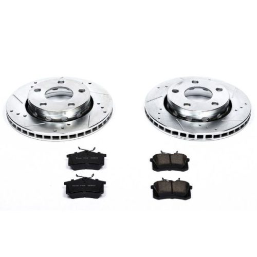 2000-2002 Audi S4 Rear Z23 Evolution Sport Brake Upgrade Kit - Premium Heavy-Duty Drilled & Slotted Rotor with Carbon-Fiber Ceramic Pads