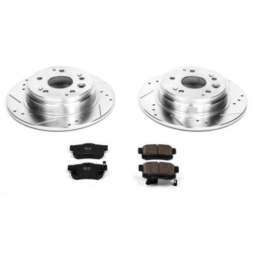 1999-2003 Acura TL Rear Z23 Evolution Sport Brake Upgrade Kit with Drilled & Slotted Rotors - Premium Replacement