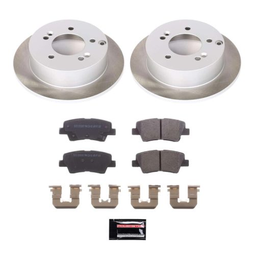2009-2010 Hyundai Sonata Rear Semi-Coated Rotor Brake Kit - Premium Replacement