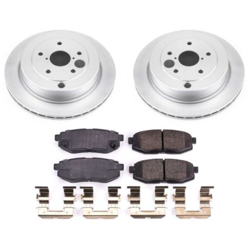 2006-2010 Subaru B9 Tribeca Rear Brake Rotor and Pad Assembly - Heavy-Duty Fleet Replacement with Geomet Coated Rotors and Low-Dust Ceramic Pads