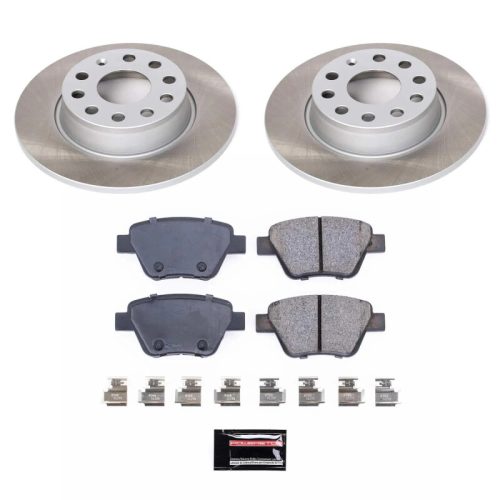 2010-2014 Volkswagen Golf & Passat Rear Semi-Coated Rotor Brake Assembly - Premium Replacement