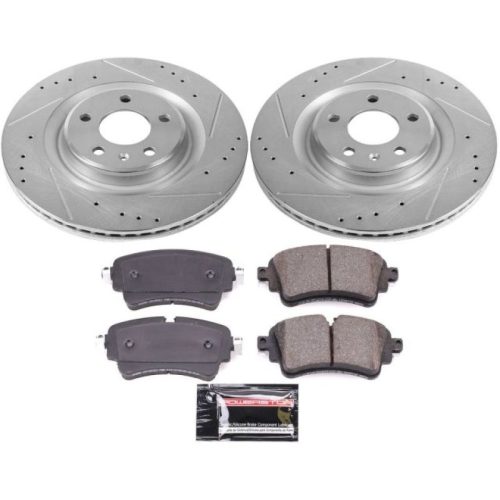 2017-2018 Audi A4, S4, S5 & Allroad Rear Z23 Evolution Sport Brake Assembly with Drilled & Slotted Rotors - Premium Replacement