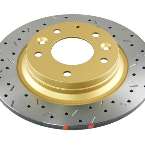 DBA 4000 Series Drilled and Slotted Rear Rotors for Mazda MX-5 Miata and Ford Fusion 2010-11 - Premium Replacement - Image 2