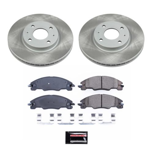 2008-2010 Ford Focus Front Semi-Coated Rotor Brake Kit with Ceramic Pads and Hardware - Premium Replacement