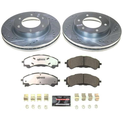 2019-2021 Ford Ranger Front Z36 Truck & Tow Brake Upgrade Kit - Heavy-Duty Drilled & Slotted Rotors with Carbon-Fiber Ceramic Pads - Premium Replacement