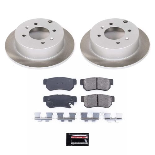 2003-2005 Hyundai Sonata & 2004 Kia Optima Heavy-Duty Semi-Coated Rotor and Ceramic Brake Pad Assembly - Premium Replacement
