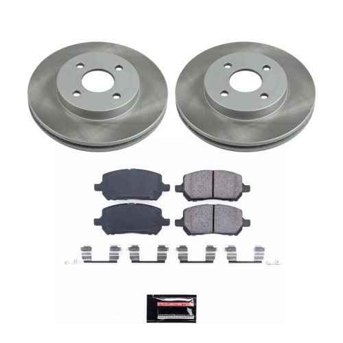 2005-2008 Chevrolet Cobalt Front Semi-Coated Rotor Brake Assembly with Ceramic Pads - Premium Replacement