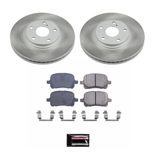 2000-2001 Lexus RX300 Front Semi-Coated Rotor Brake Assembly with Ceramic Pads - Premium Replacement