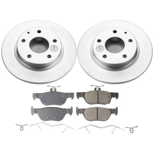 2019-2021 Mazda 3, 2020 Mazda CX-30 Heavy-Duty Geomet Coated Brake Rotor and Ceramic Pad Assembly - Premium Replacement