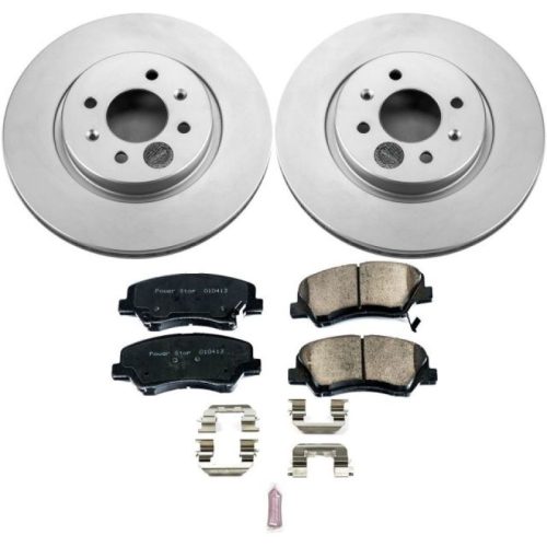 2012-2019 Kia Rio Front Brake Rotor and Ceramic Pad Assembly - Premium Replacement
