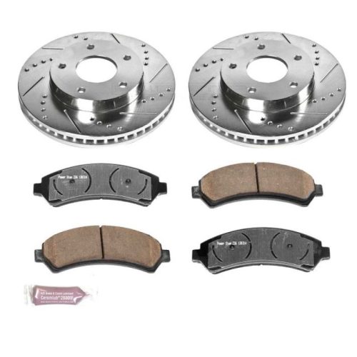 2000-2004 Chevrolet S10 Front PowerStop Z36 Truck & Tow Brake Upgrade Kit with Drilled & Slotted Rotors - Premium Heavy-Duty Replacement