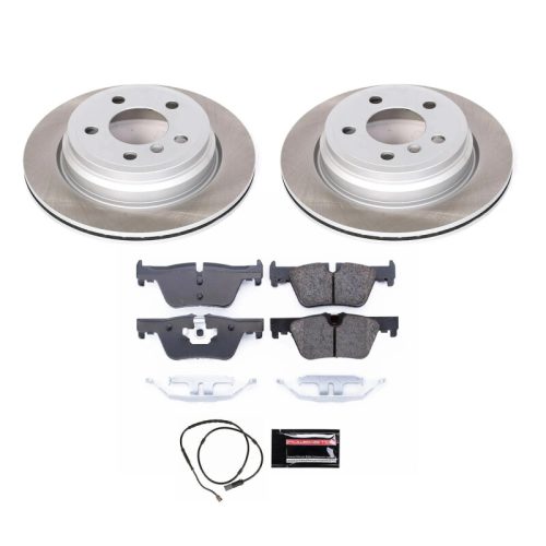 2013-2017 BMW 3 Series & 4 Series Rear Semi-Coated Rotor Brake Assembly - Premium Replacement