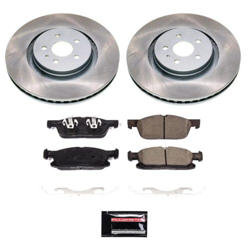 2015-2016 Ford Edge and Lincoln MKX Semi-Coated Rotor Brake Assembly with Ceramic Pads - Premium Replacement