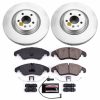 2012-2015 Audi S4, S5, A6 Quattro Front Z23 Evolution Sport Coated Brake Rotor and Carbon-Fiber Ceramic Brake Pads - Premium Replacement