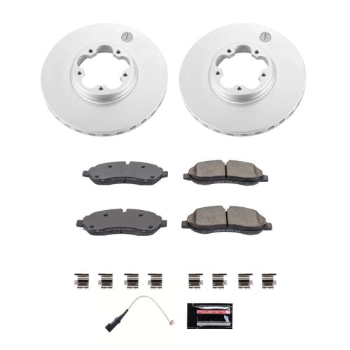 2020-2022 Ford Transit-350 HD Front Brake Rotor and Ceramic Pad Assembly - Premium Replacement