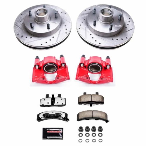 1997-1999 Dodge Ram 1500 Heavy-Duty Front Z36 Truck & Tow Brake Upgrade Kit with Drilled & Slotted Rotors - Premium Replacement