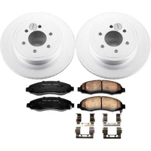 2003-2004 Dodge Dakota Front Heavy-Duty Brake Rotor and Low-Dust Ceramic Brake Pad Assembly - Premium Replacement