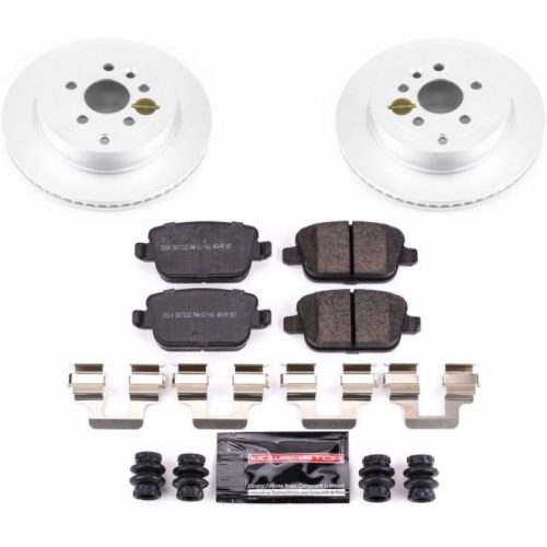 2008-2012 Land Rover LR2 Rear Z23 Coated Brake Rotor & Carbon-Fiber Ceramic Pads - Premium Heavy-Duty Replacement