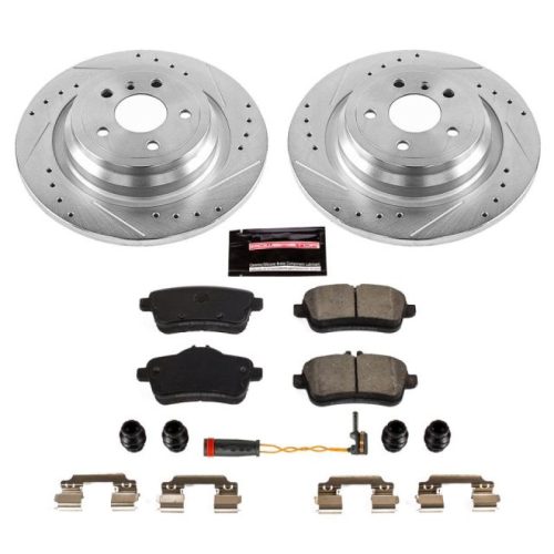 2012-2018 Mercedes-Benz GLE300d & ML350 Rear Z23 Evolution Sport Brake Kit - Heavy-Duty Drilled & Slotted Rotors with Carbon-Fiber Ceramic Pads for Towing & Daily Use - Premium Replacement