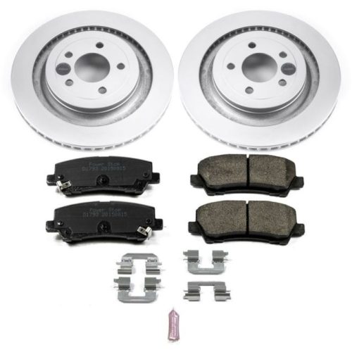 2015-2017 Ford Mustang Rear Z17 Evolution Geomet Coated Brake Rotor and Ceramic Pad Assembly - Premium Replacement