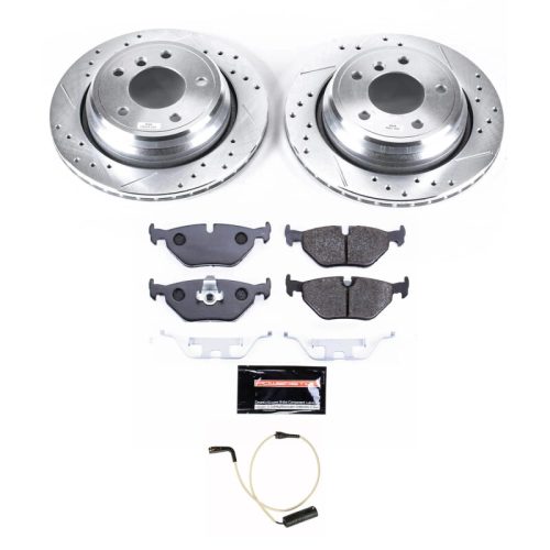 1997-2003 BMW 540i Rear Track Day Brake Kit with Premium Coated Rotors and Ceramic Brake Pads - Heavy-Duty Performance Replacement