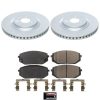2021-2023 Hyundai Sonata Front Brake Rotor and Ceramic Pad Assembly - Heavy-Duty Fleet Replacement with Geomet Coating and Noise Insulation