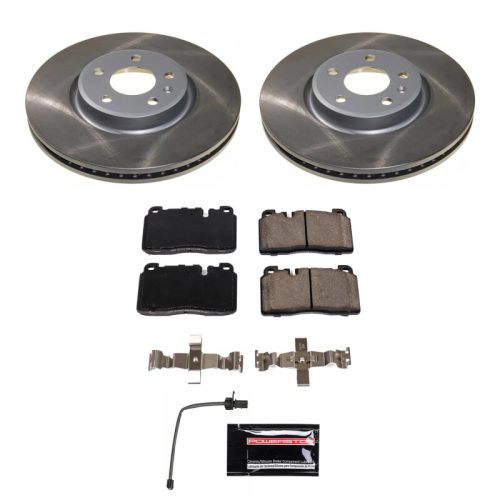 2013-2017 Audi Q5 Front Semi-Coated Rotor Brake Kit with Ceramic Pads - Premium Replacement