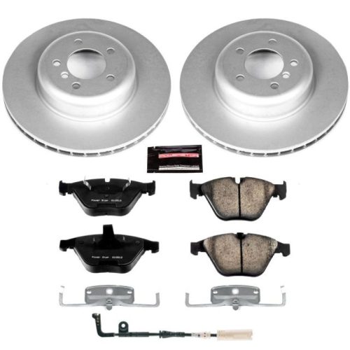 2004-2010 BMW 5 Series Front Z23 Evolution Sport Coated Brake Rotor and Carbon-Fiber Ceramic Brake Pad Assembly - Premium Replacement