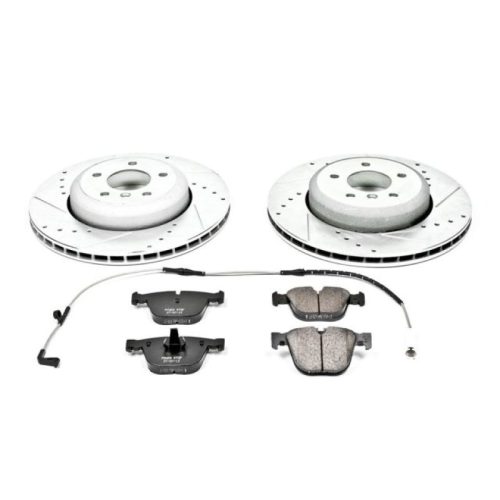 2004-2010 BMW 5 Series Rear Z23 Evolution Sport Brake Upgrade Kit with Drilled & Slotted Rotors - Premium Replacement