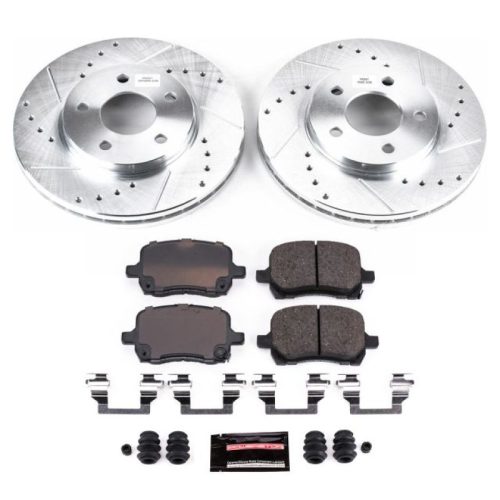 2006-2008 Chevrolet Malibu & 2006-2007 Pontiac G6 Front Brake Rotor and Carbon-Fiber Ceramic Pad Assembly - Premium Replacement