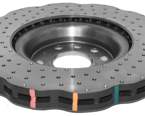 DBA 4000 Series Cross Drilled Rotor Front Fitment 2012-14 Volkswagen CC - Premium Replacement - Image 2