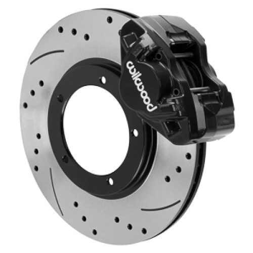 1950-1974 Porsche 911 D31 Front Brake Disc Assembly with Drilled Rotors - Heavy-Duty Fleet Replacement by Wilwood Part 140-17652-D