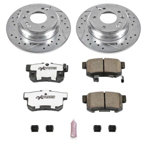 1999-2001 Acura RL Rear Z26 Street Warrior Brake Upgrade Kit - Premium Heavy-Duty Performance Rotors and Carbon-Fiber Ceramic Brake Pads
