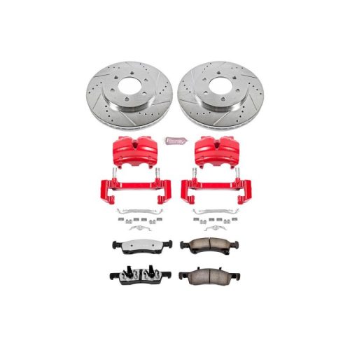 2005-2006 Ford Expedition & Lincoln Navigator Front Z36 Truck & Tow Brake Upgrade Kit with Drilled & Slotted Rotors - Premium Heavy-Duty Replacement