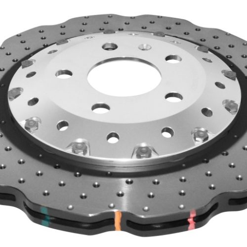 DBA 5000 Series Cross Drilled and Dimpled Front Rotor for Audi RS Q3 2014-2024 - Premium High-Performance Replacement - Image 2