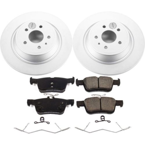 2017-2019 Ford Escape Rear Z17 Evolution Geomet Coated Brake Rotor and Ceramic Pad Assembly - Premium Replacement