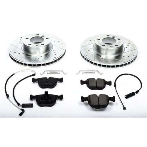 2000-2000 BMW 540i Front Z23 Evolution Sport Brake Rotor and Carbon-Fiber Ceramic Brake Pad Assembly - Heavy-Duty Replacement