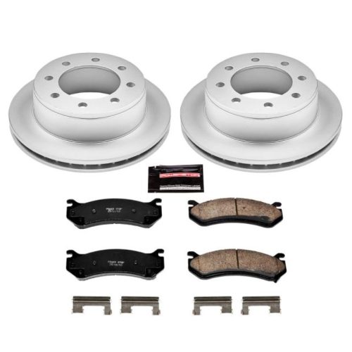 2010-2011 GMC Sierra 2500 HD / Chevrolet Suburban 2500 Rear Z17 Evolution Geomet Coated Brake Rotor and Ceramic Pad Assembly - Premium Replacement