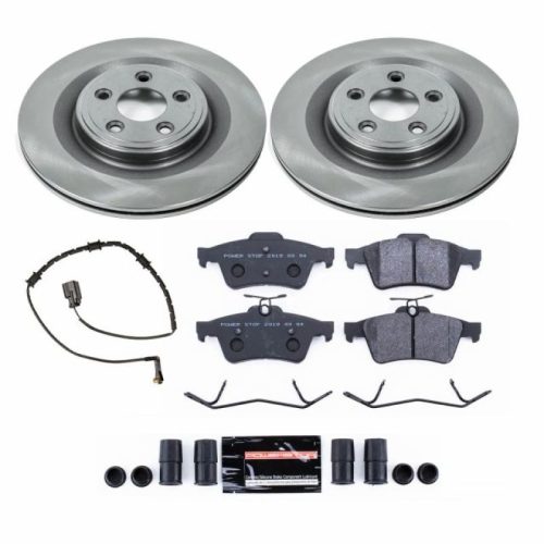 2010-2013 Jaguar XJ, XF Rear Track Day Spec Brake Kit with Premium Coated Solid Face Rotors and High-Performance Ceramic Brake Pads - Heavy-Duty Fleet & Track Use