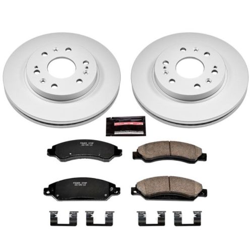 2007-2008 Chevrolet Avalanche & GMC Yukon XL 1500 Front Z17 Evolution Geomet Coated Brake Rotor and Ceramic Pad Assembly - Premium Replacement